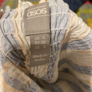 Asos jumpsuit blue and white stripes